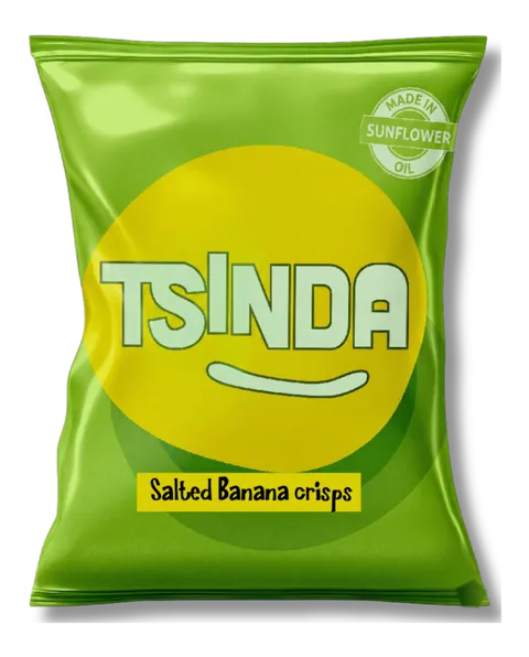 Tsinda Salted Banana crisps bag